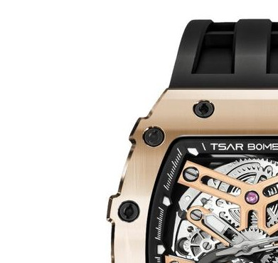 Tsar Bomba TB8208A-16 Elemental Automatic Rose Gold Black - zegarek męski 4