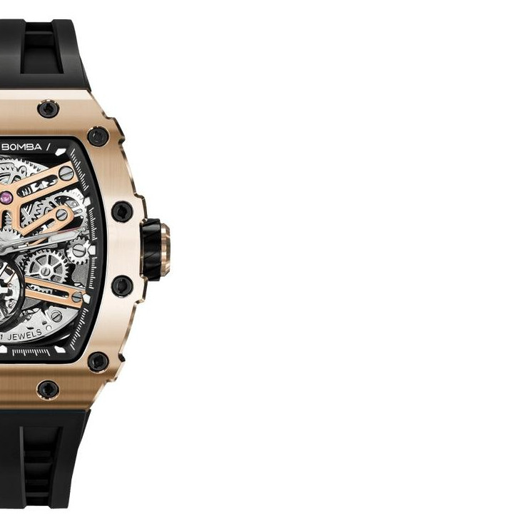 Tsar Bomba TB8208A-16 Elemental Automatic Rose Gold Black - zegarek męski 6