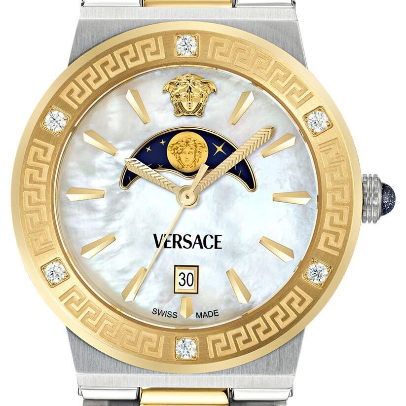 Versace VE7G00524 Greca Logo Moonphase - zegarek damski 2