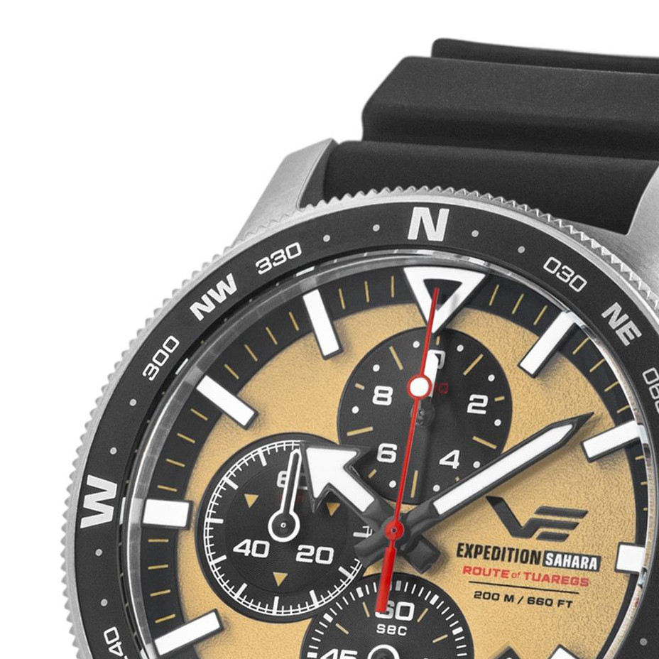 Vostok Europe 6S10-598A753 Expedition Sahara Route of Tuaregs Chrono 48mm - zegarek męski 3