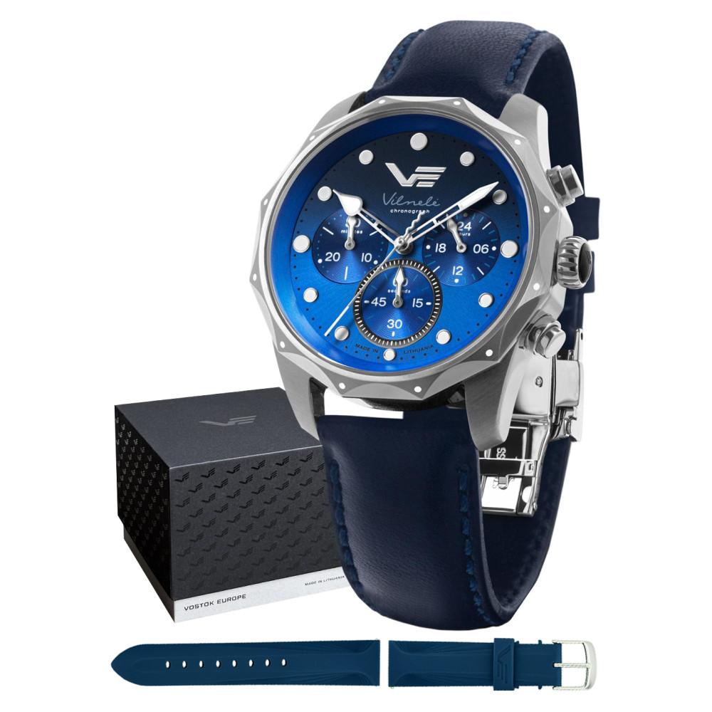 Vostok Europe JS20-125A750 Vilnele Chronograph 39mm - zegarek damski 1