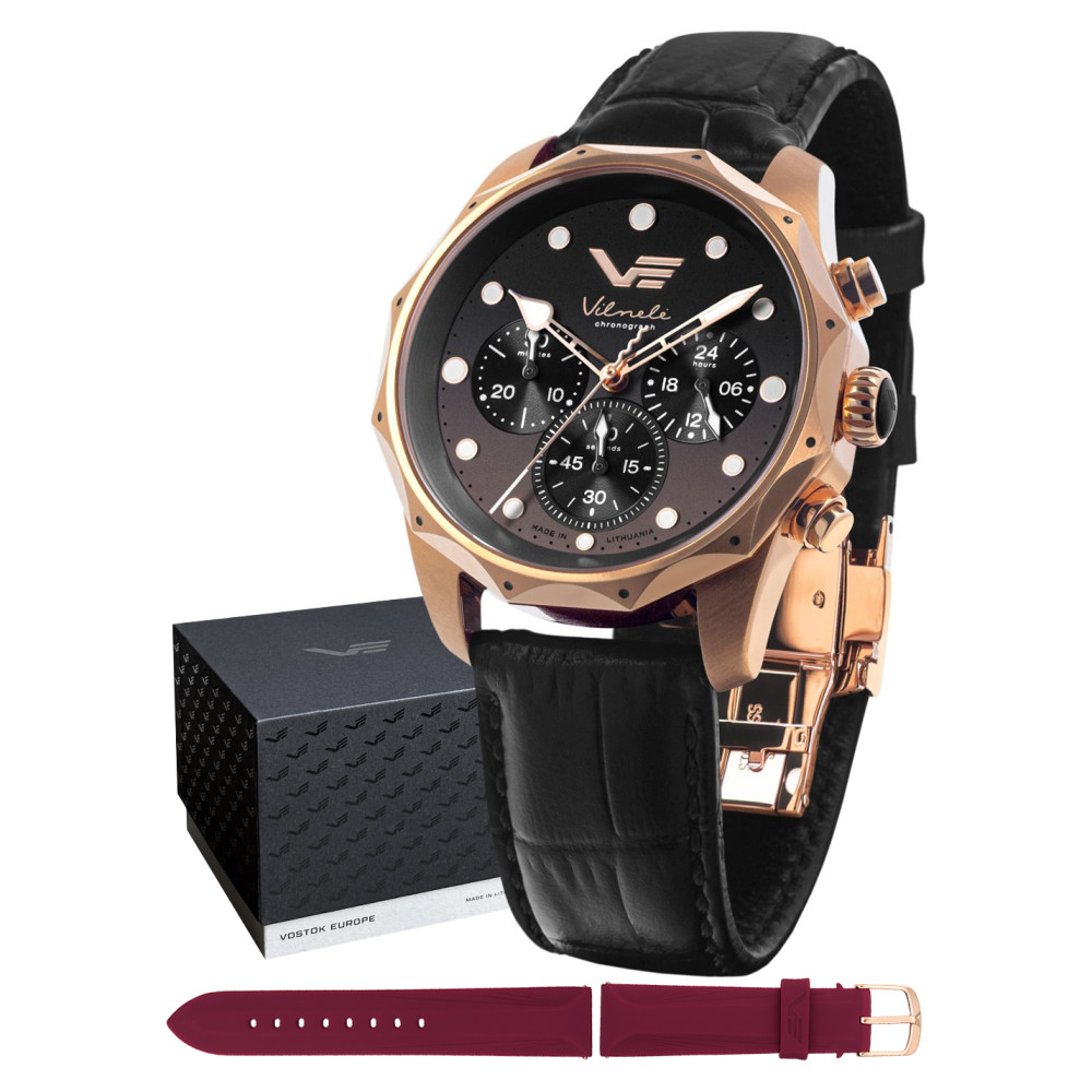 Vostok Europe JS20-125B751 Vilnele Chronograph 39mm - zegarek damski 1