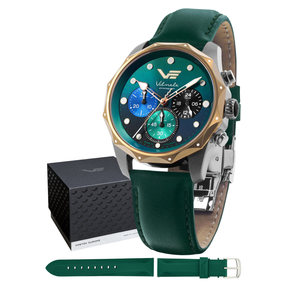 Vostok Europe JS20-125E752 Vilnele Chronograph 39mm - zegarek damski 1