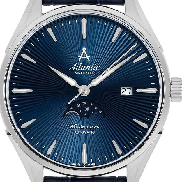 Atlantic 52783.41.51 Worldmaster Nightsky Moonphase - Blue Aventurine - zegarek męski 2