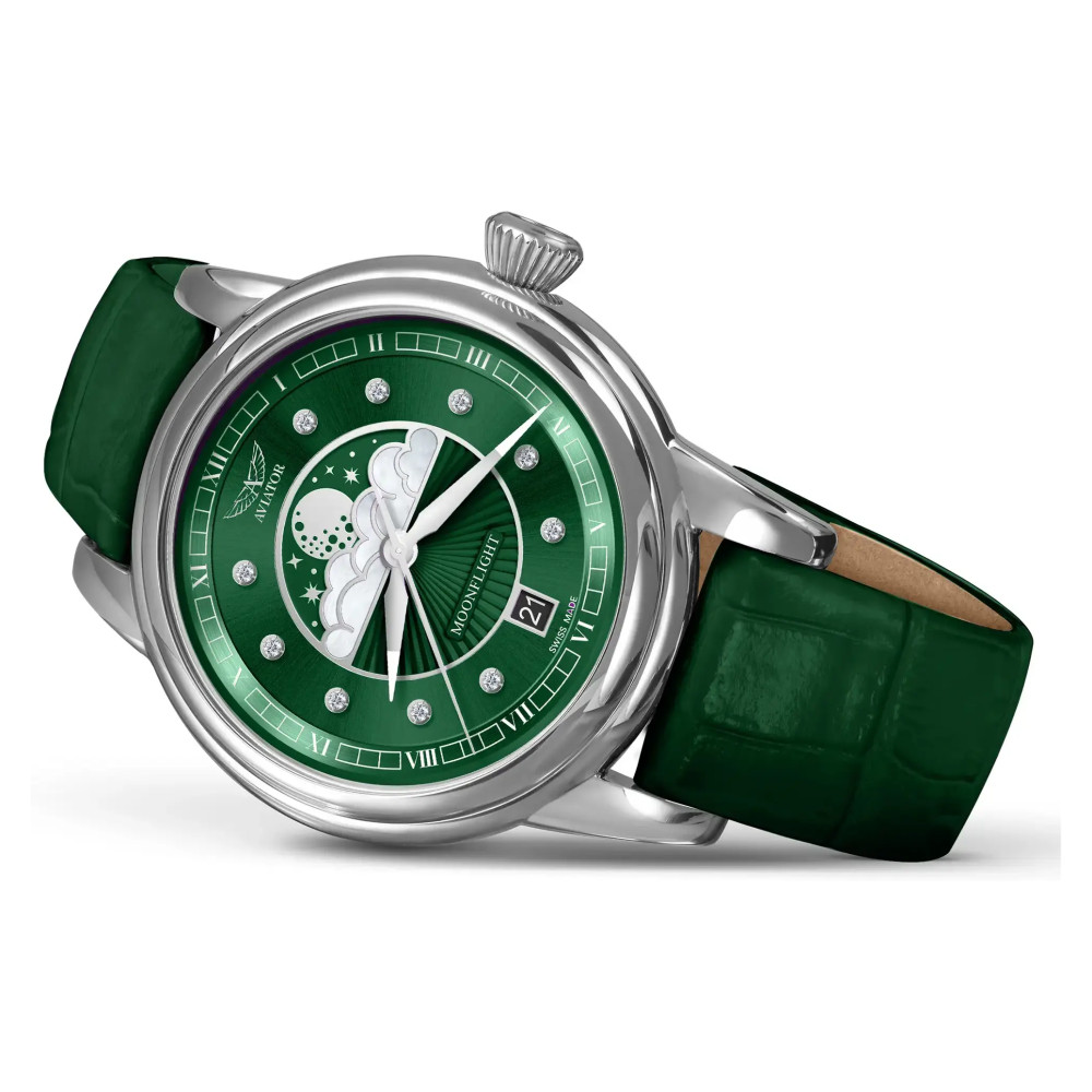 Aviator Douglas Moonflight Diamond Polska Edycja V.1.33.0.390.4 PL - zegarek damski 8