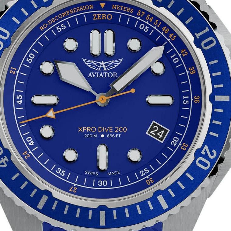 Aviator XPRO DIVE 200 V.1.42.0.372.6 profesjonalny diver - zegarek męski 2