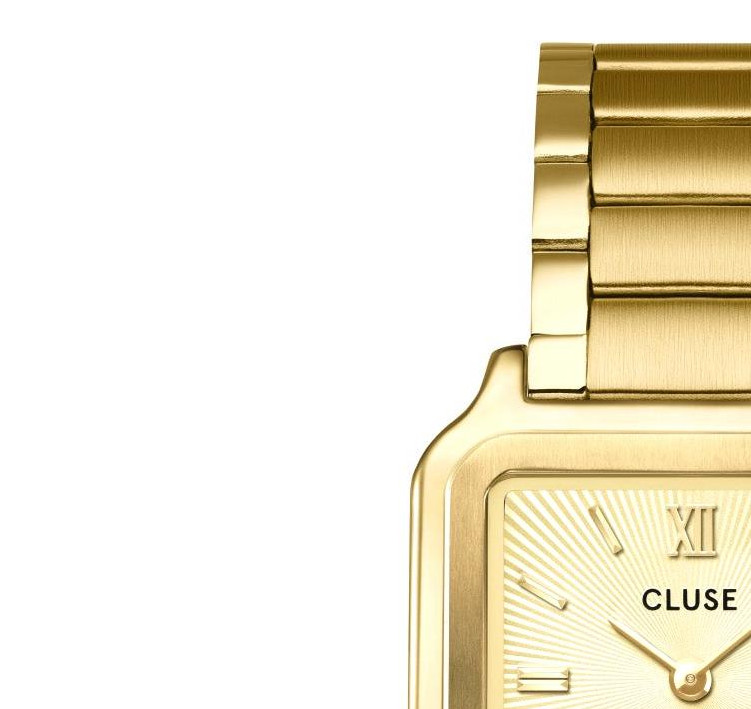 Cluse CW11911 Gracieuse Steel Sunray Textured Gold - zegarek damski 4
