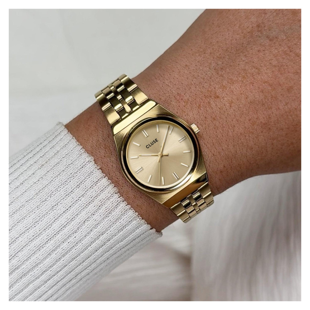 Cluse CW16302 Retro 70s Mini Steel Full Gold - zegarek damski 9