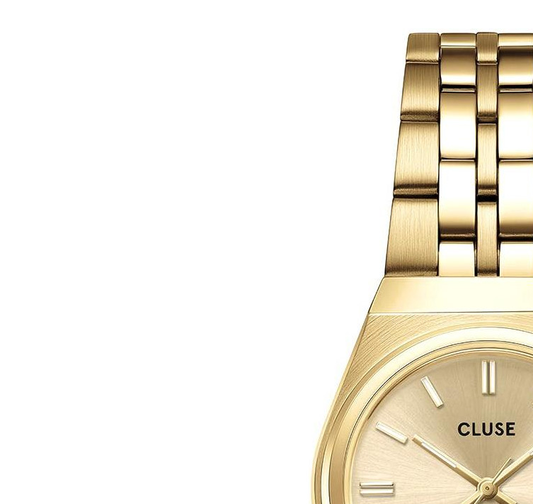 Cluse CW16302 Retro 70s Mini Steel Full Gold - zegarek damski 4