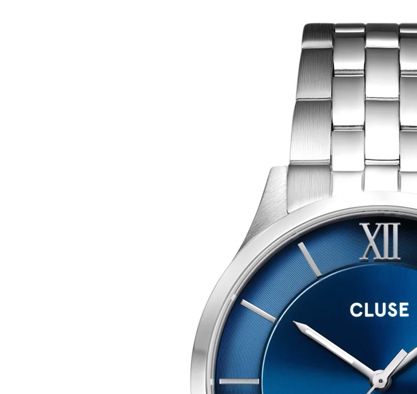 Cluse CW22701 Aravis Blue Silver - zegarek męski 4