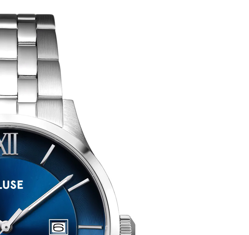 Cluse CW22701 Aravis Blue Silver - zegarek męski 5