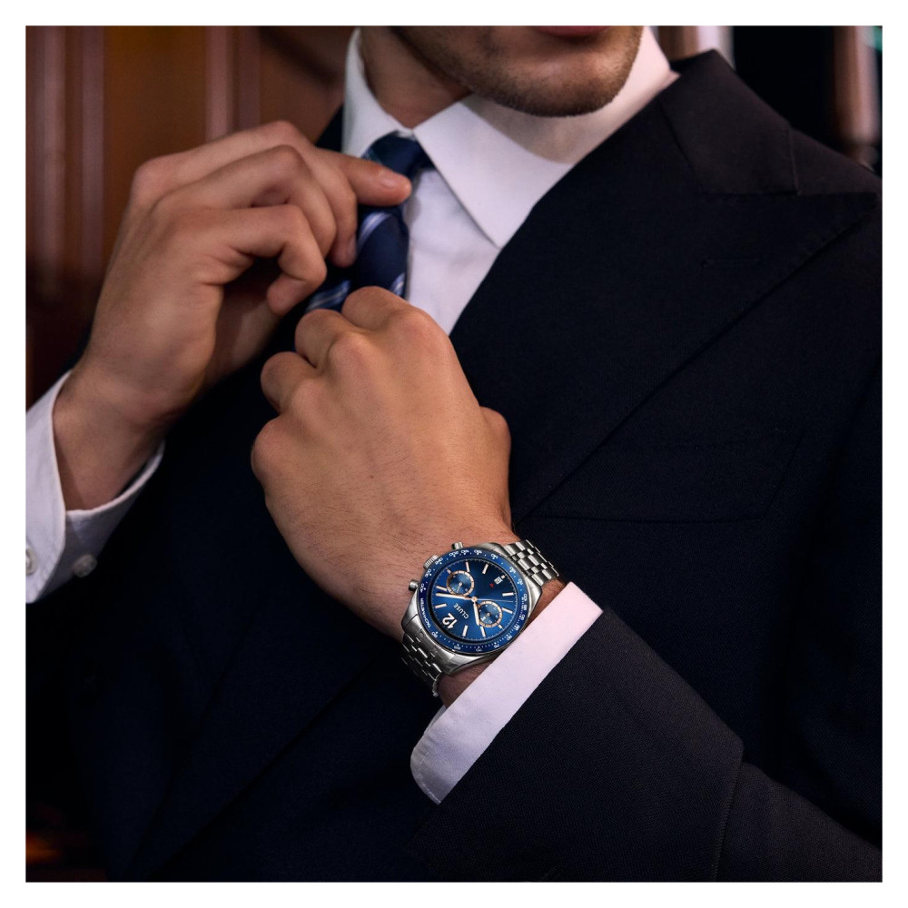 Cluse CW25601 Aravis Dual Timer Steel Blue Silver - zegarek męski 10