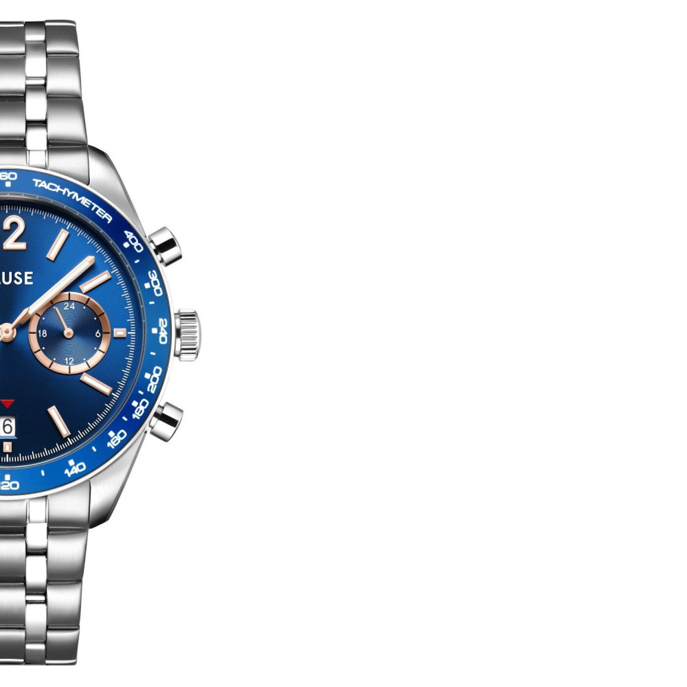 Cluse CW25601 Aravis Dual Timer Steel Blue Silver - zegarek męski 6