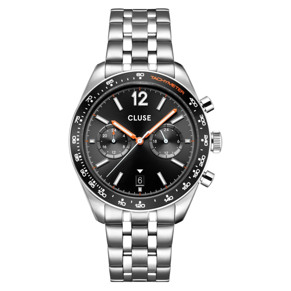 Cluse CW25603 Aravis Dual Timer Steel Black Silver - zegarek męski 1