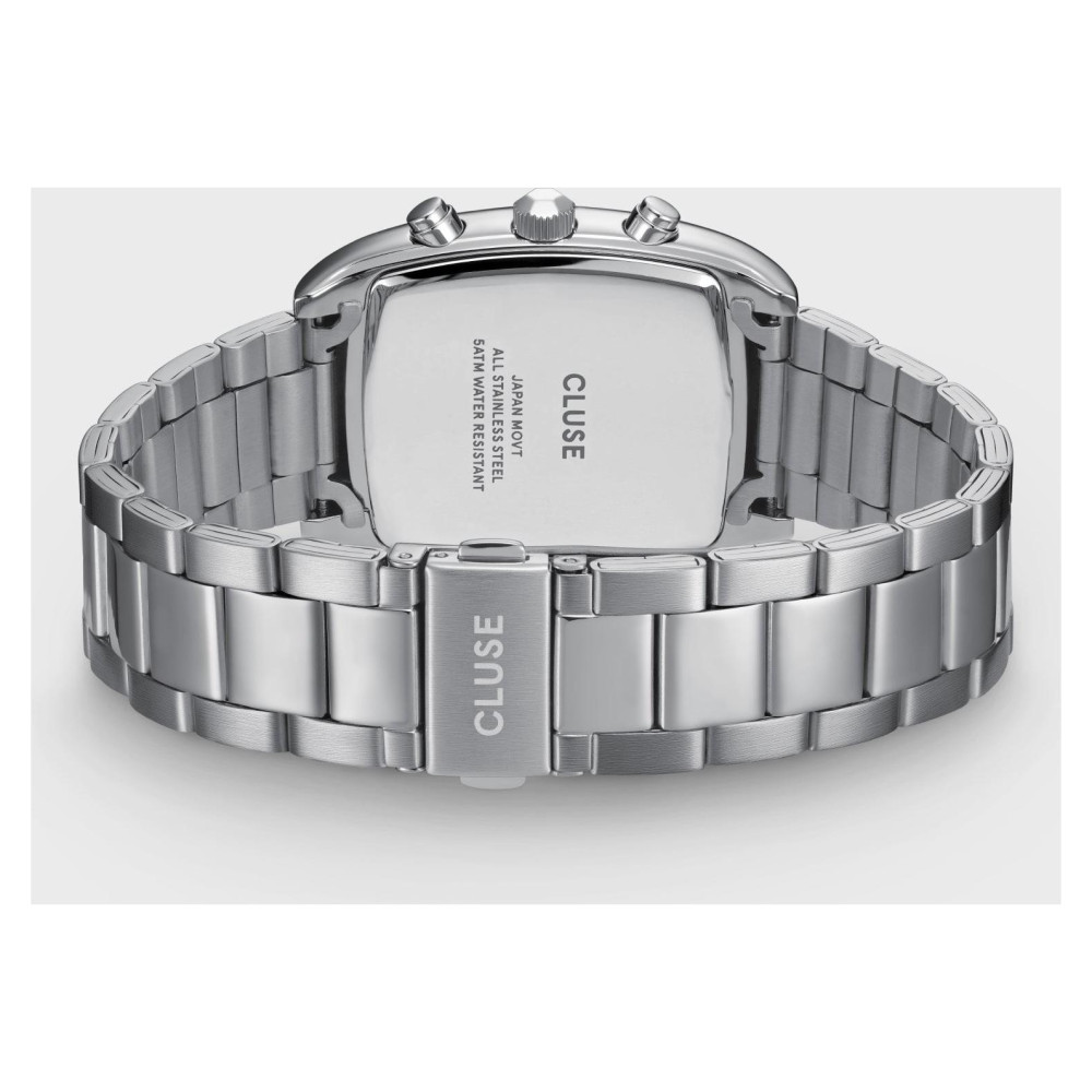 Cluse CW52004 Quartaut Chrono Steel Yellow and Grey Silver - zegarek męski 8