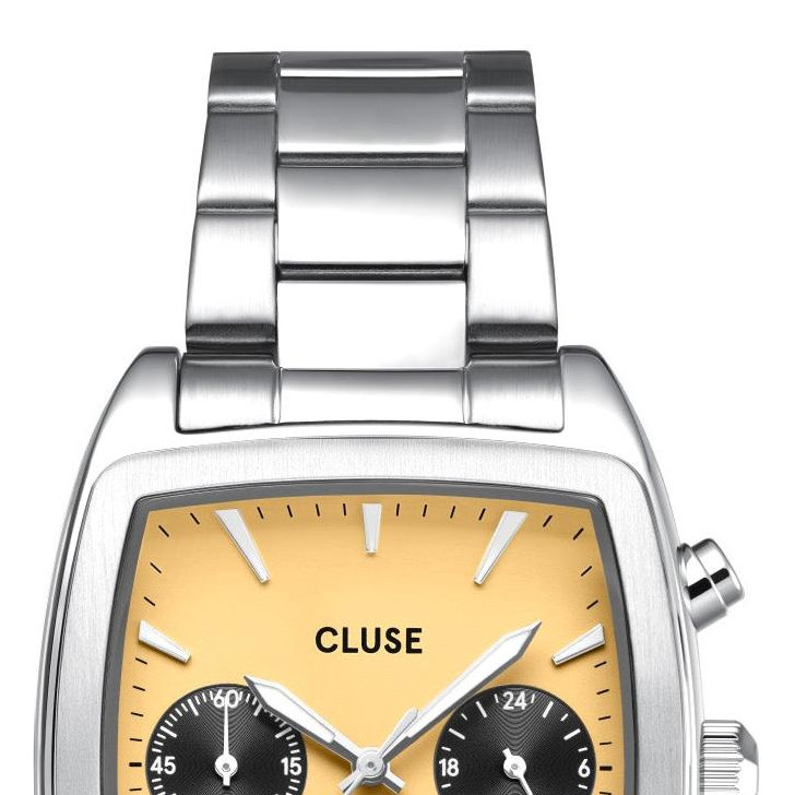 Cluse CW52004 Quartaut Chrono Steel Yellow and Grey Silver - zegarek męski 3