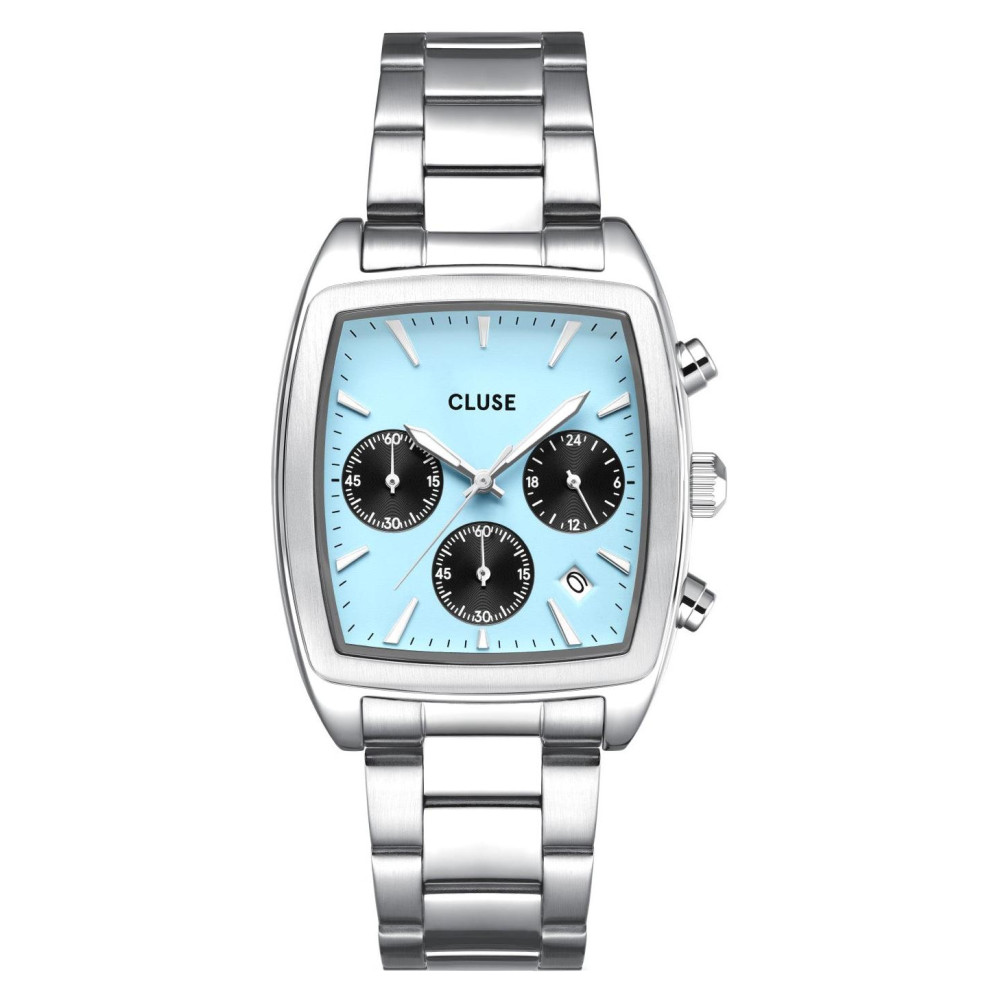 Cluse CW52005 Quartaut Chrono Steel Blue and Black Silver - zegarek męski 1