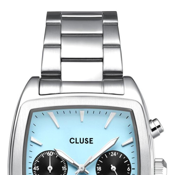 Cluse CW52005 Quartaut Chrono Steel Blue and Black Silver - zegarek męski 3