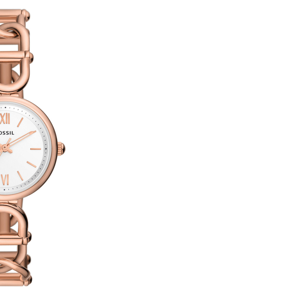 Fossil ES5273 CARLIE SIGNATURE CHAIN Gold Stainless Steel 30mm - zegarek damski 6