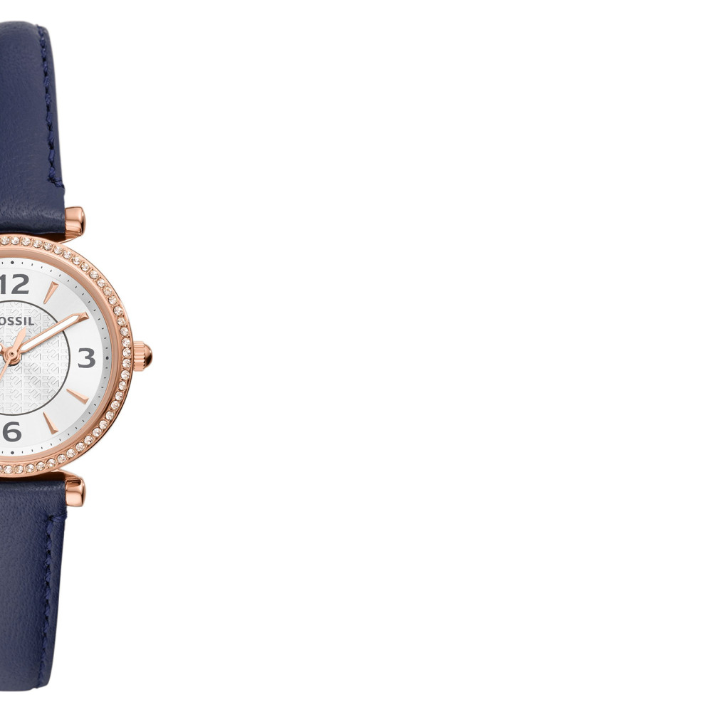 Fossil ES5295 CARLIE Blue LiteHide™ Leather Strap 28mm - zegarek damski 6