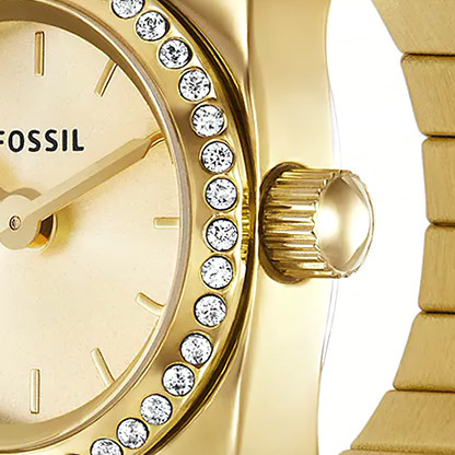 Fossil ES5319 Ring Gold Stainless Steel 15mm - zegarek damski 2