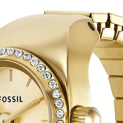 Fossil ES5319 Ring Gold Stainless Steel 15mm - zegarek damski 3