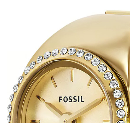 Fossil ES5319 Ring Gold Stainless Steel 15mm - zegarek damski 4