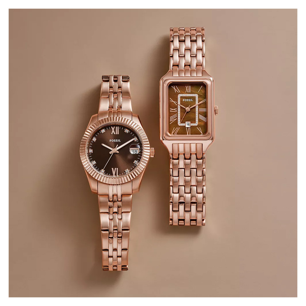 Fossil ES5324 SCARLETTE MINI Rose Gold Stainless Steel 32mm - zegarek damski 9