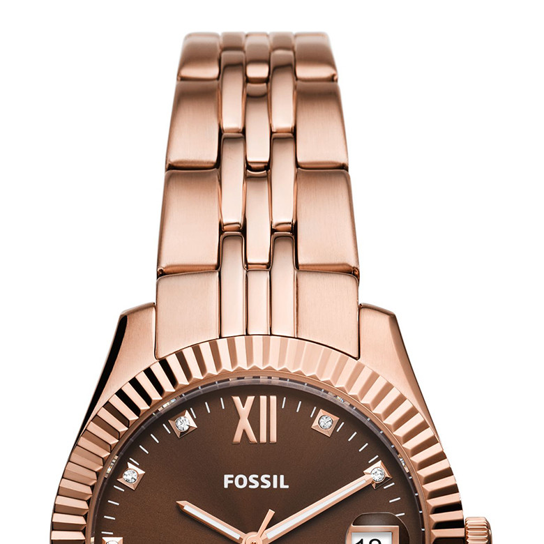 Fossil ES5324 SCARLETTE MINI Rose Gold Stainless Steel 32mm - zegarek damski 3