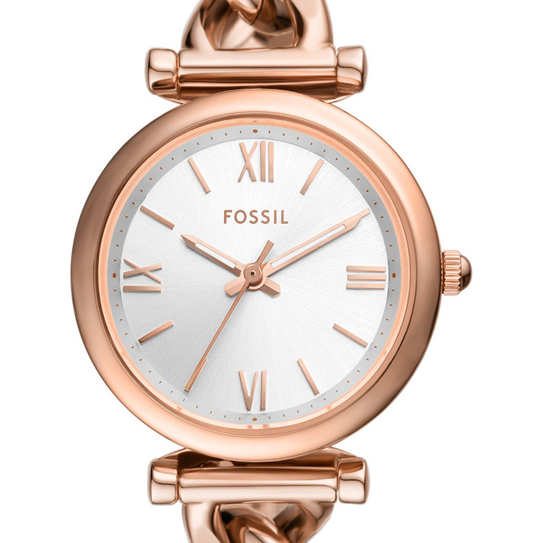 Fossil ES5330 CARLIE Rose Gold Stainless Steel 28mm - zegarek damski 2