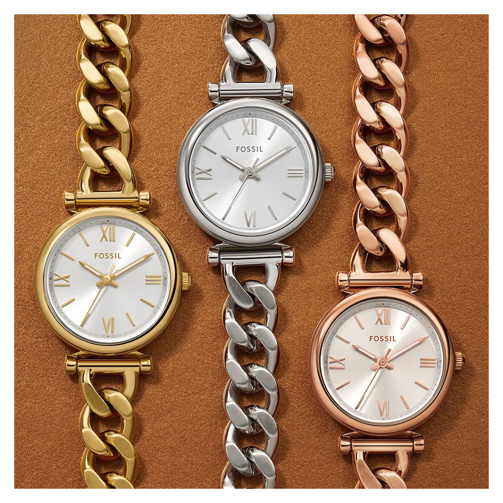 Fossil ES5330 CARLIE Rose Gold Stainless Steel 28mm - zegarek damski 9