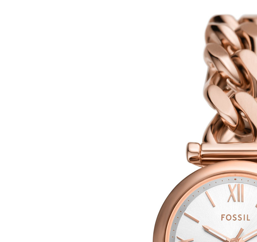 Fossil ES5330 CARLIE Rose Gold Stainless Steel 28mm - zegarek damski 4