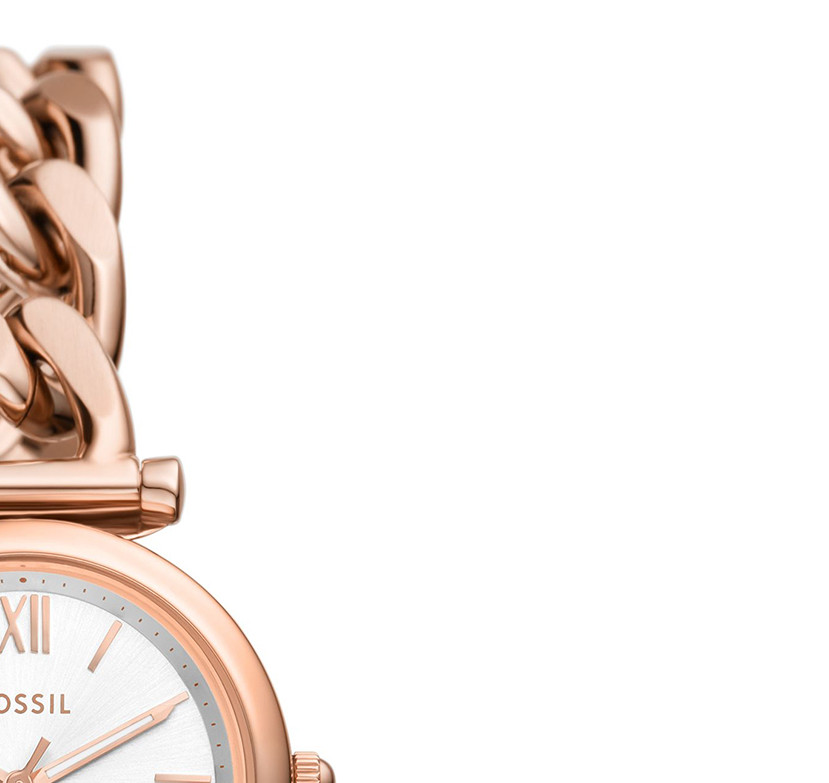 Fossil ES5330 CARLIE Rose Gold Stainless Steel 28mm - zegarek damski 5