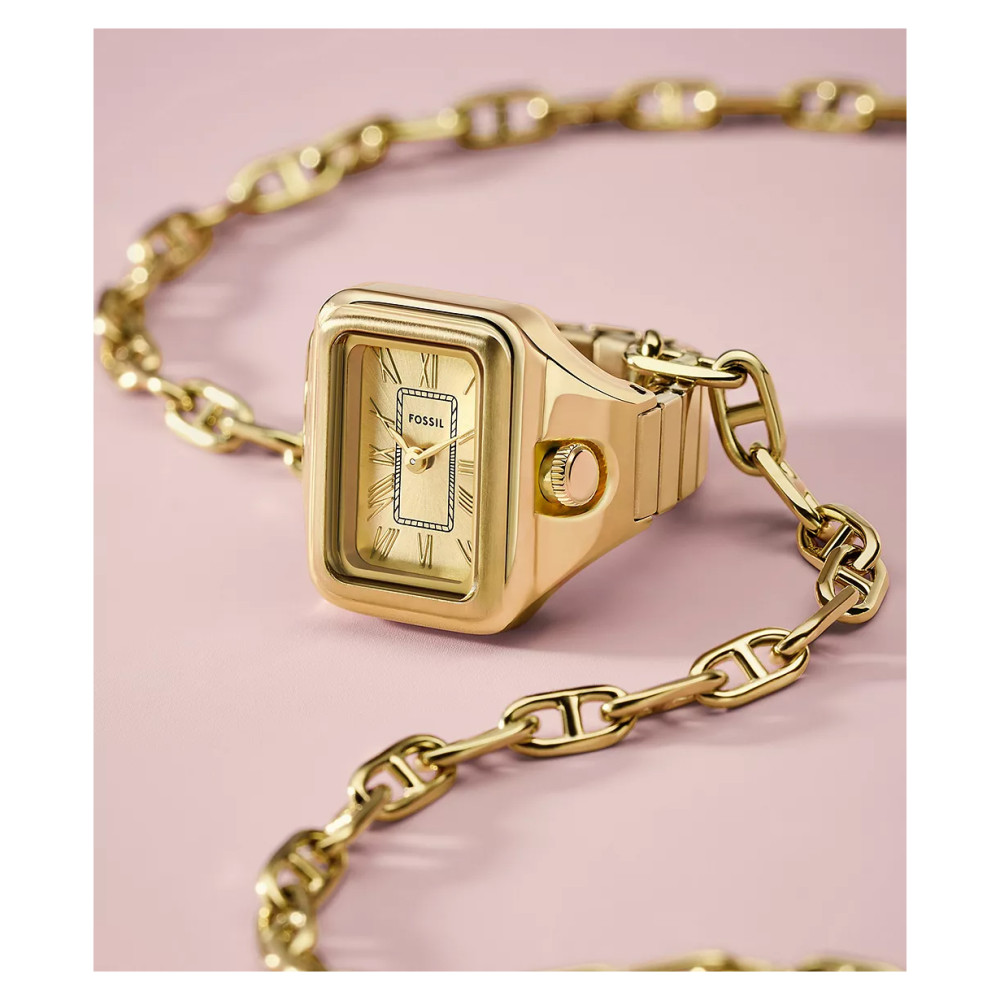 Fossil ES5343 Ring Gold Stainless Steel 14mm - zegarek damski 10