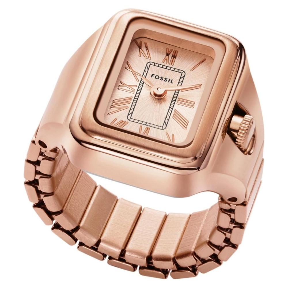Fossil ES5345 Ring Rose Gold Stainless Steel 14mm - zegarek damski 1