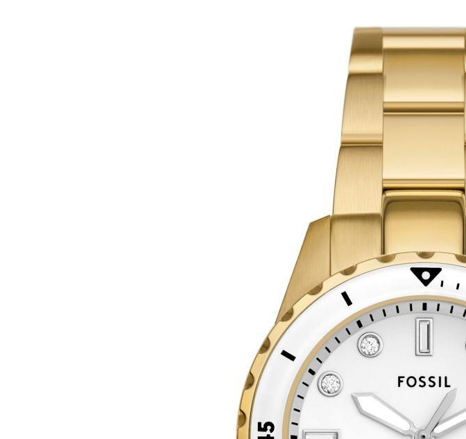 Fossil ES5350 BLUE DIVE Gold Stainless Steel 36mm - zegarek damski 4