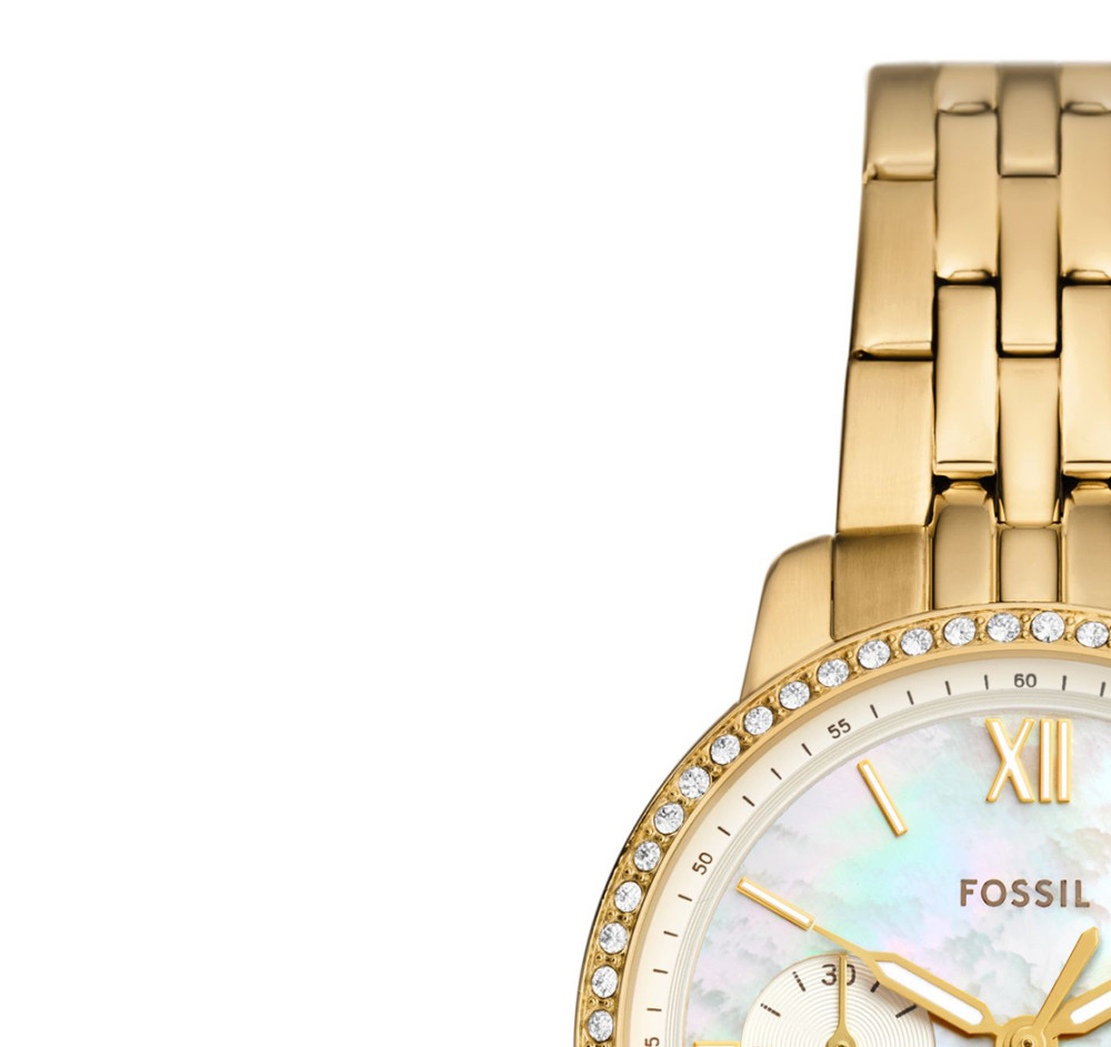 Fossil ES5358 NEUTRA CHRONO Gold Stainless Steel 36mm - zegarek damski 4