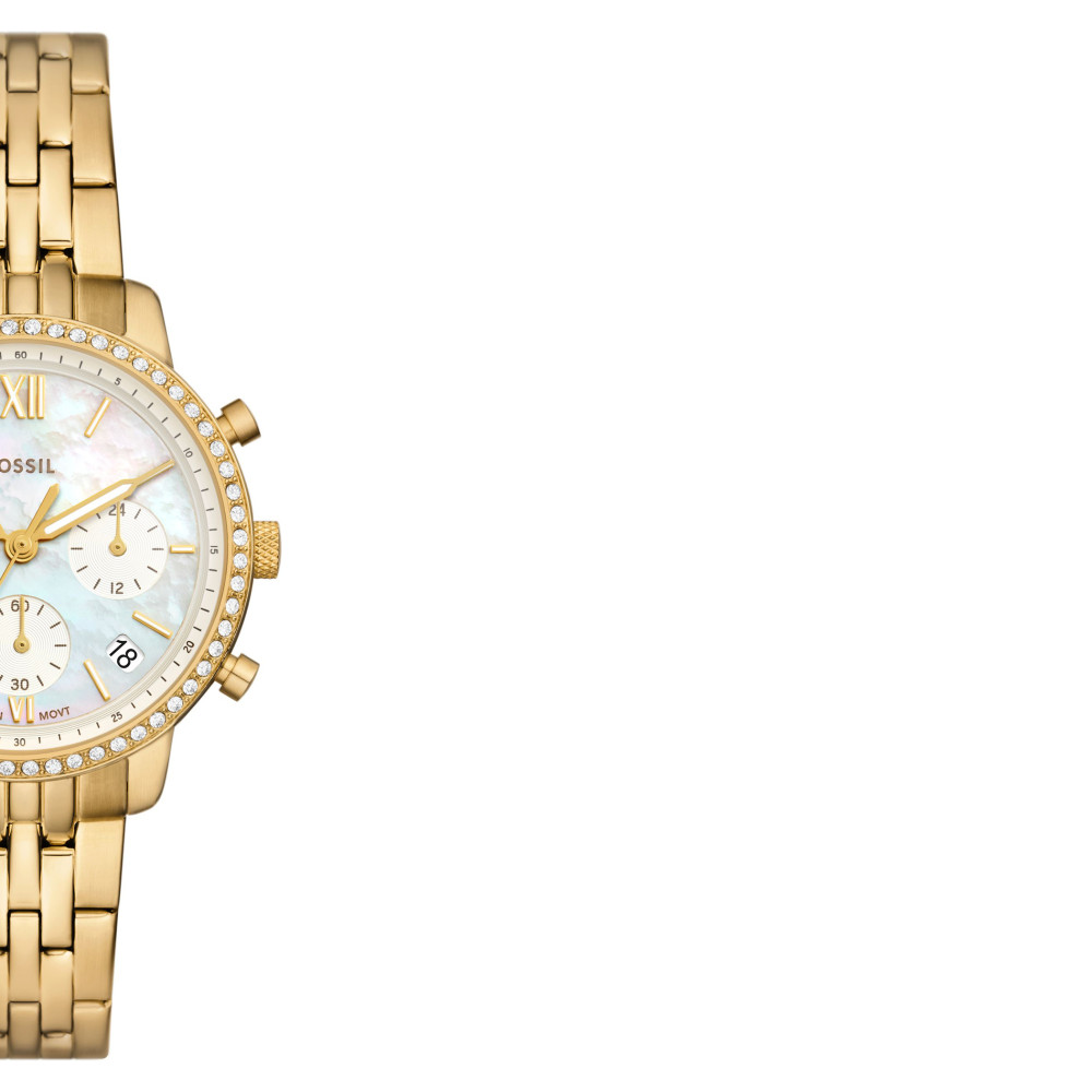 Fossil ES5358 NEUTRA CHRONO Gold Stainless Steel 36mm - zegarek damski 6