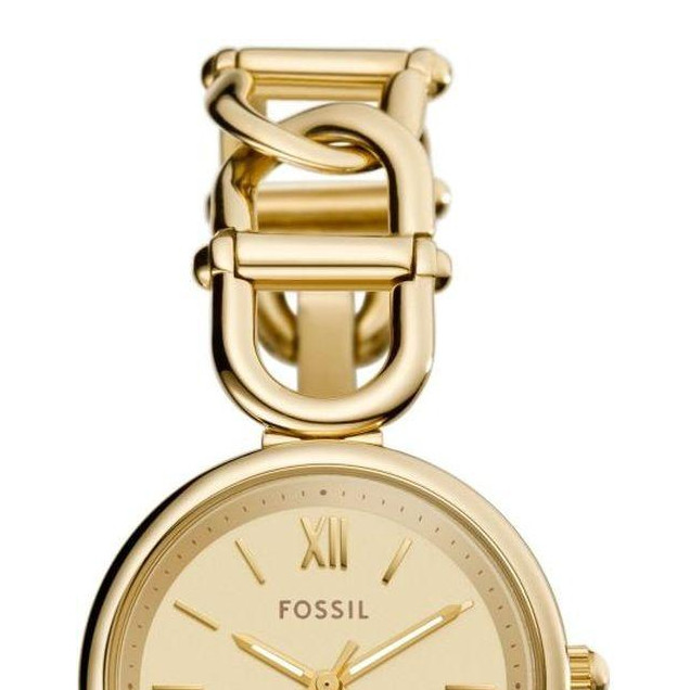 Fossil ES5375 Three-Hand Gold-Tone Stainless Steel - zegarek damski 3