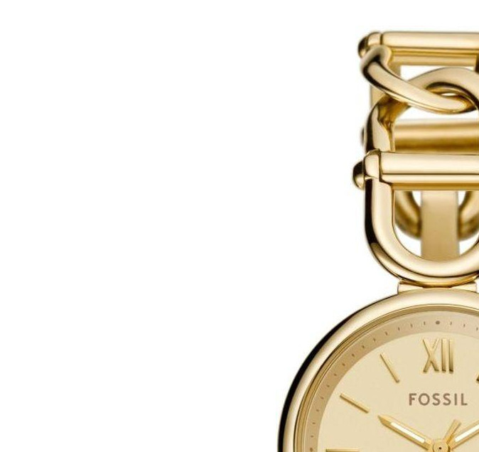 Fossil ES5375 Three-Hand Gold-Tone Stainless Steel - zegarek damski 4