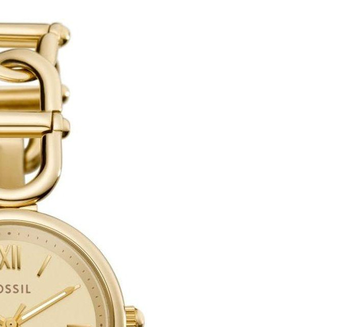 Fossil ES5375 Three-Hand Gold-Tone Stainless Steel - zegarek damski 5