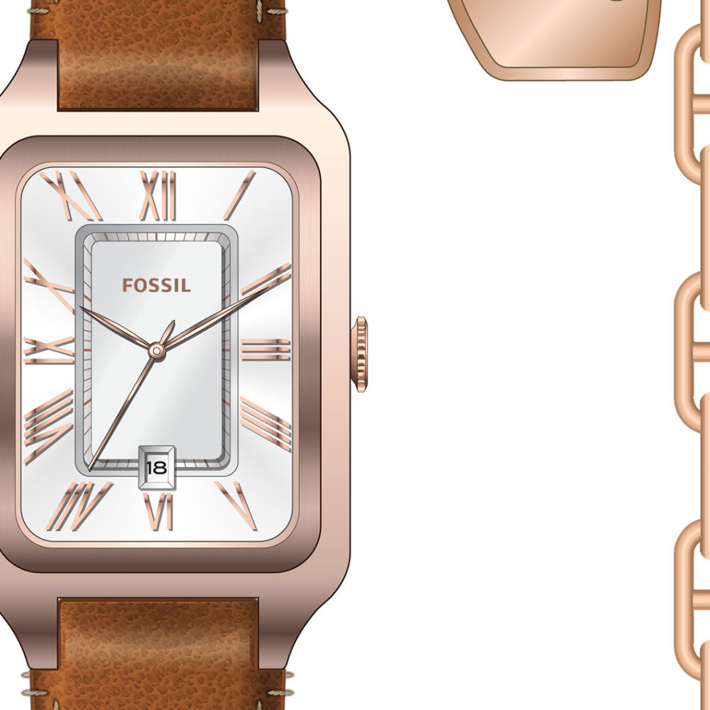 Fossil ES5377SET Brown Leather Strap Gift Set 23mm - zegarek damski 2