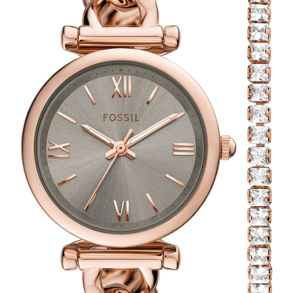 Fossil ES5378SET Rose Gold Stainless Steel 28mm - zegarek damski 2