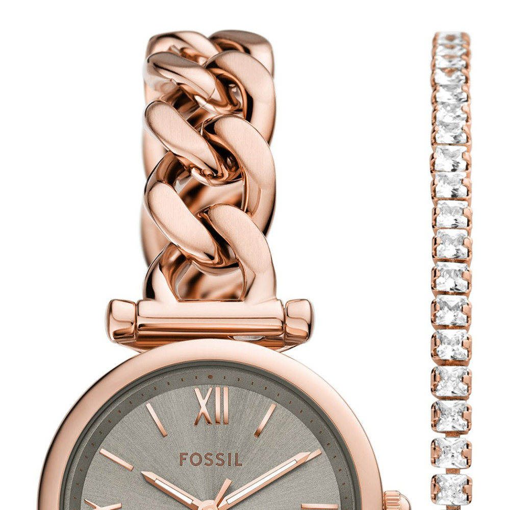 Fossil ES5378SET Rose Gold Stainless Steel 28mm - zegarek damski 3