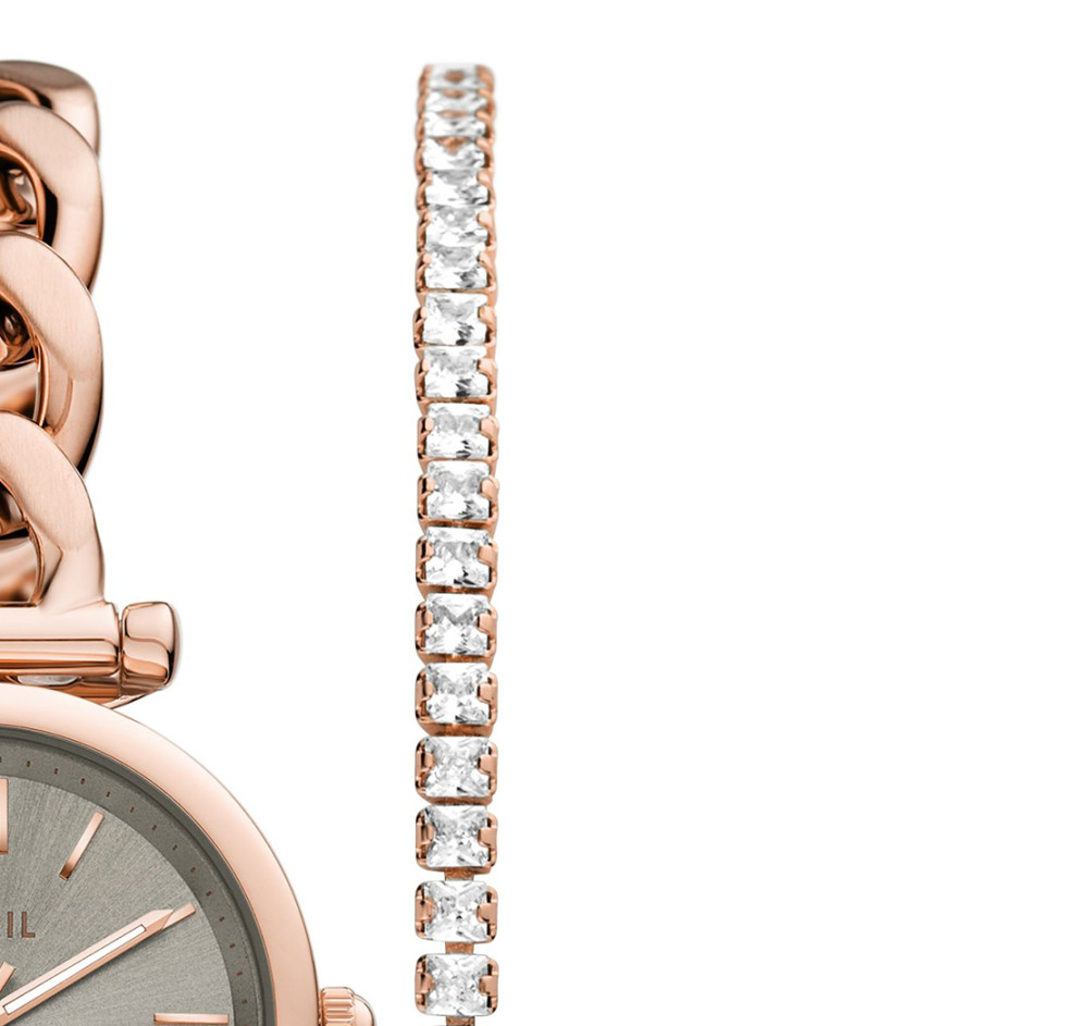 Fossil ES5378SET Rose Gold Stainless Steel 28mm - zegarek damski 5