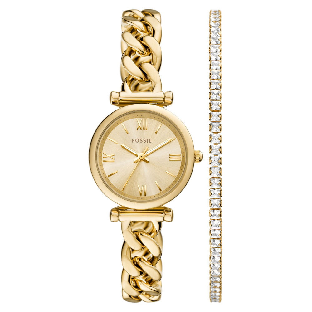 Fossil ES5387SET Gold Stainless Steel Gift Set 28mm - zegarek damski 1