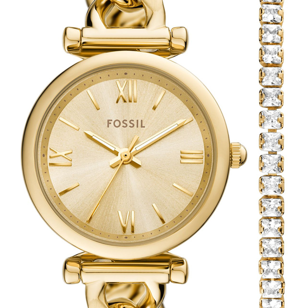 Fossil ES5387SET Gold Stainless Steel Gift Set 28mm - zegarek damski 2