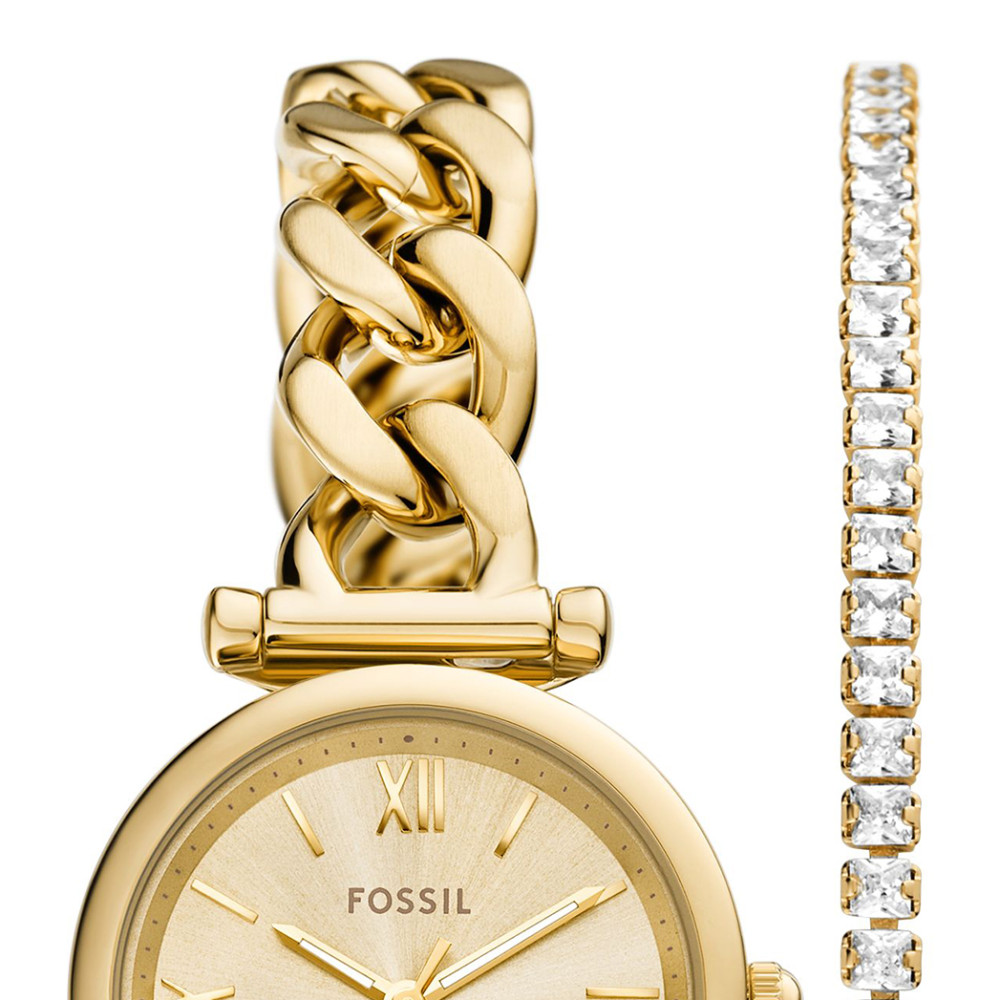 Fossil ES5387SET Gold Stainless Steel Gift Set 28mm - zegarek damski 3