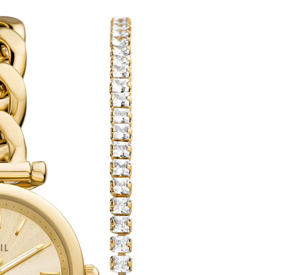 Fossil ES5387SET Gold Stainless Steel Gift Set 28mm - zegarek damski 5