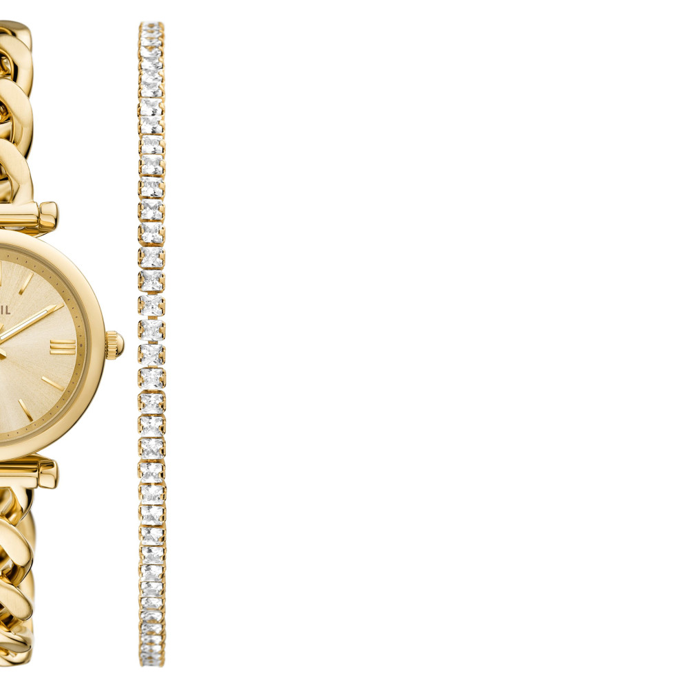 Fossil ES5387SET Gold Stainless Steel Gift Set 28mm - zegarek damski 6